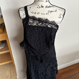 NWT Anthropologie Black Asymmetrical Dress